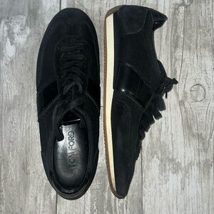 Tom Ford Sneakers - Black canvas Leather Suede Star Size US 10.5 or 44